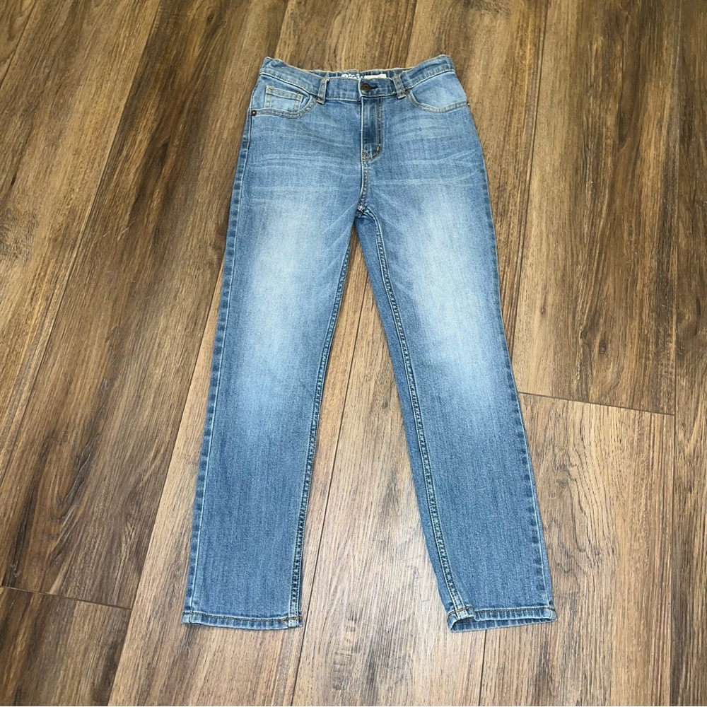 Oshkosh B’Gosh Boys Sz 12R Medium Wash Skinny Straight Jeans Adjustable Waist